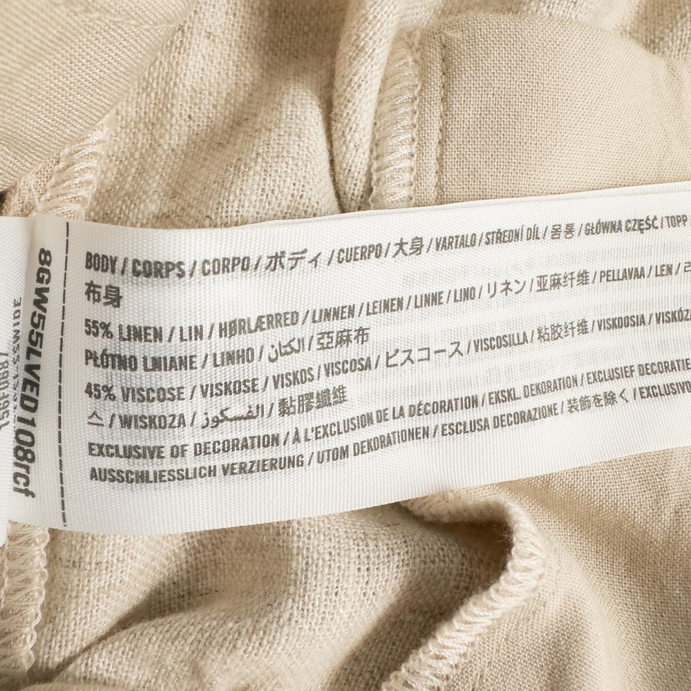 Abercrombie Fitch Linen Blend High Rise Wide Leg Trouser Pant Women 30/10L Beige - Picture 14 of 16
